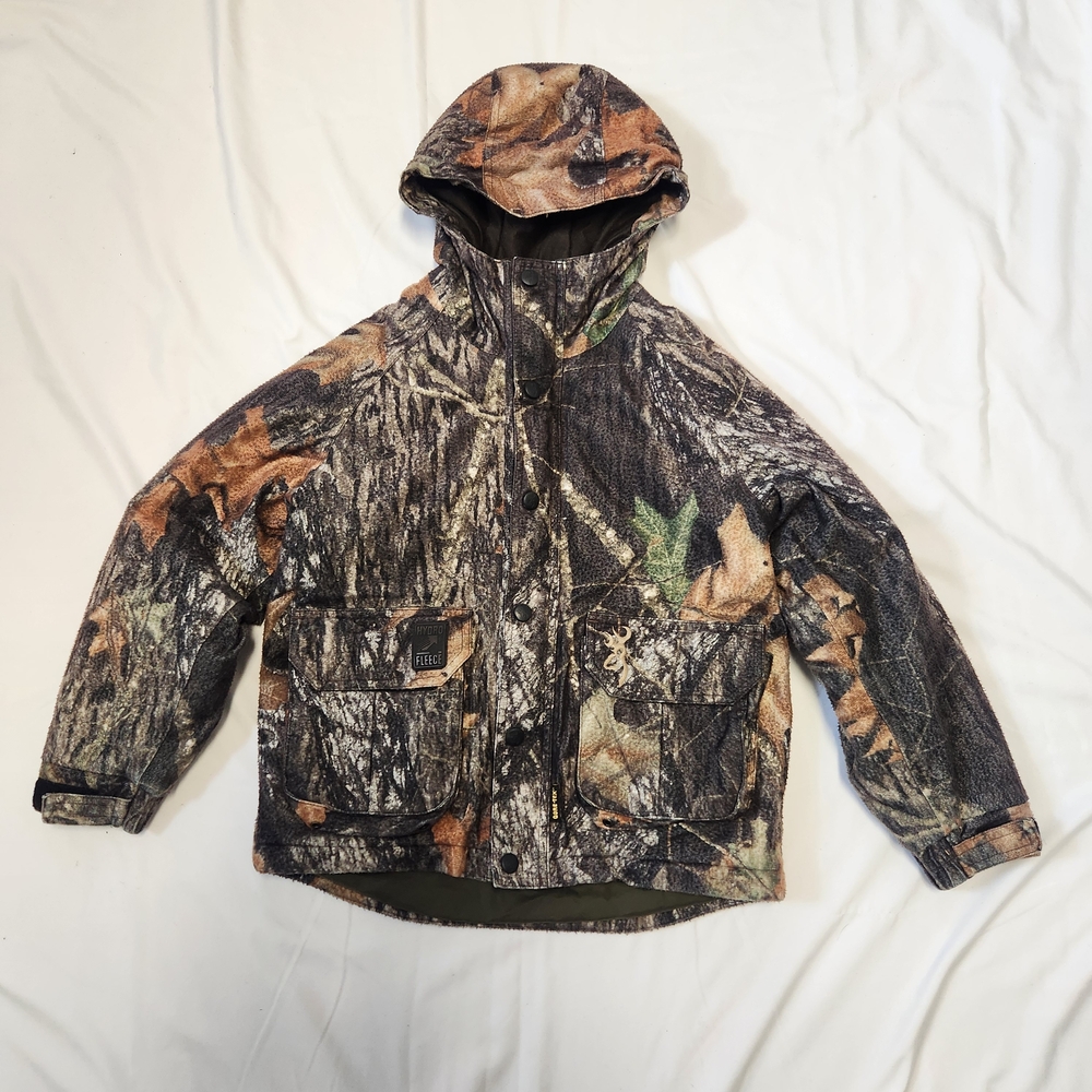 Browning Kids Woodland Camo Hydro Fleece Gore-Tex Coat SMALL